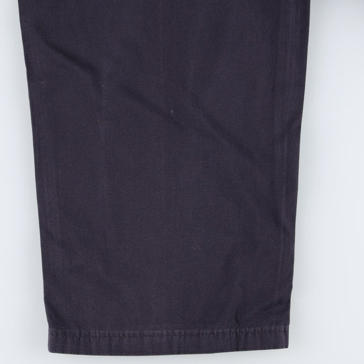 Ralph Lauren Polo by Ralph Lauren Two-Pleat Chino Pants, Men's Size W35 (approx.) cotton navy blue type Vintage Second Hand