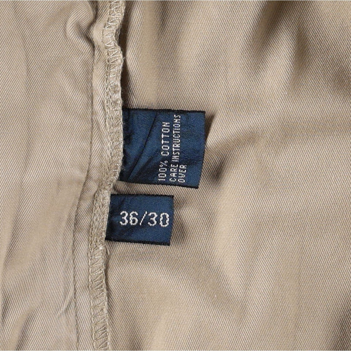 Ralph Lauren POLO by Ralph Lauren HAMMOND PANT, two-pleat chino pants, men's w35 equivalent cotton Khaki type beige Vintage Second Hand
