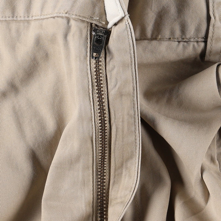 Ralph Lauren POLO by Ralph Lauren HAMMOND PANT, two-pleat chino pants, men's w35 equivalent cotton Khaki type beige Vintage Second Hand