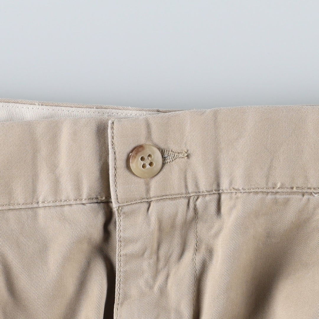 Ralph Lauren POLO by Ralph Lauren HAMMOND PANT, two-pleat chino pants, men's w35 equivalent cotton Khaki type beige Vintage Second Hand