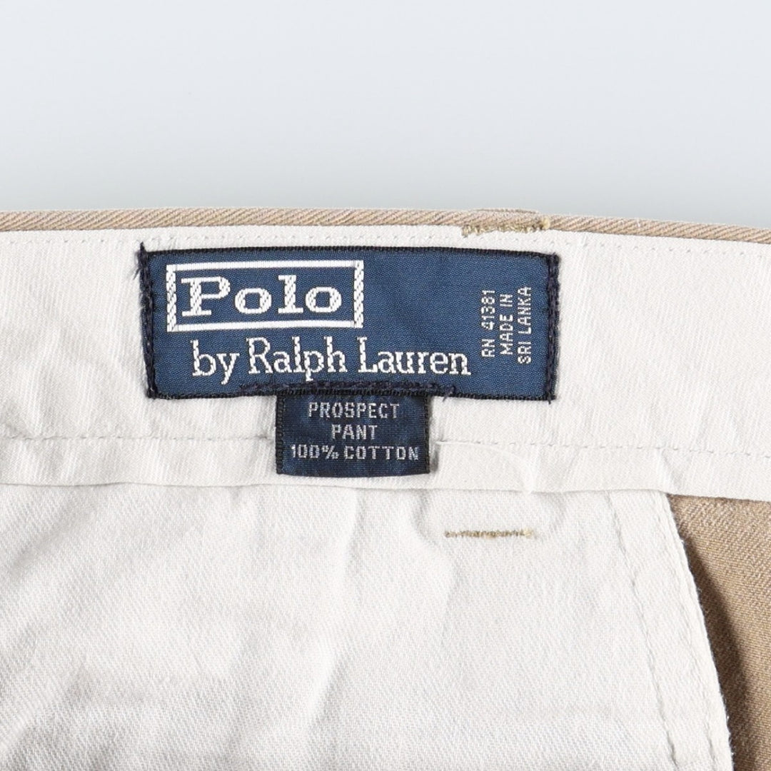 Ralph Lauren POLO by Ralph Lauren PROSPECT PANT chino pants, men's size W37 cotton beige type brown Vintage Second Hand