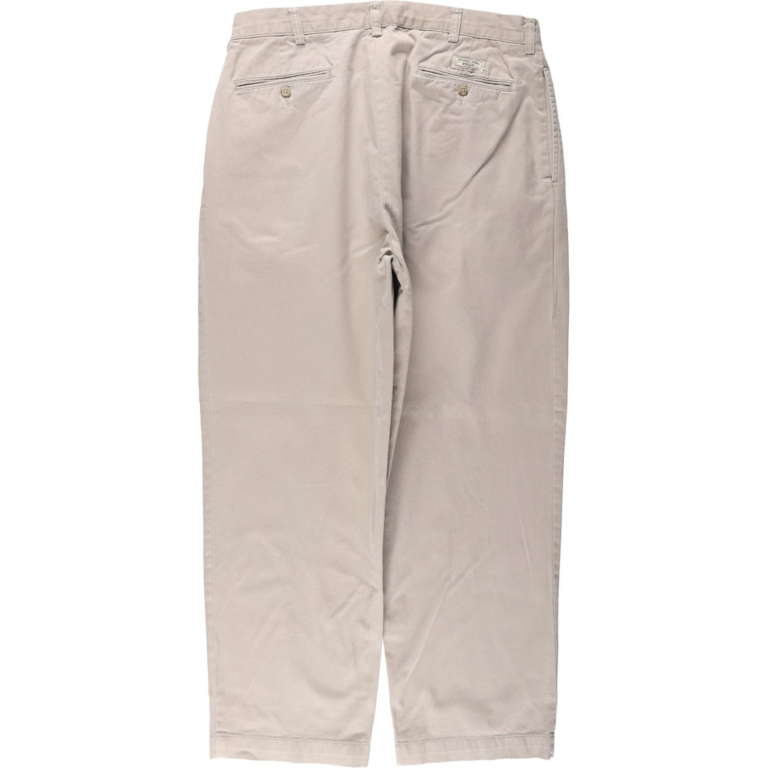 Ralph Lauren Polo by Ralph Lauren ANDREW PANT Two-Pleat Chino Pants Men's W34 (approx.) cotton Beige type Vintage Second Hand