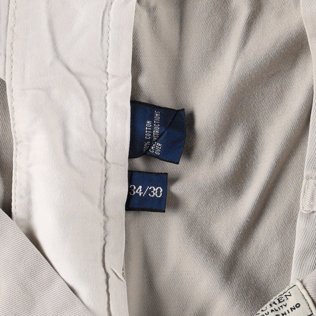 Ralph Lauren Polo by Ralph Lauren ANDREW PANT Two-pleat Chino Pants Men's W35 equivalent cotton Beige type Vintage Second Hand