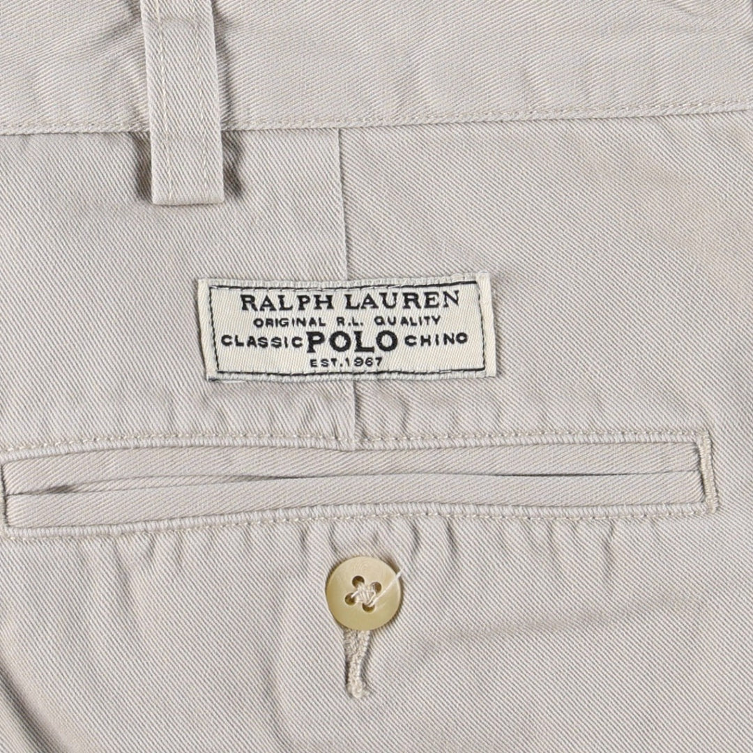 Ralph Lauren Polo by Ralph Lauren ANDREW PANT Two-pleat Chino Pants Men's W35 equivalent cotton Beige type Vintage Second Hand