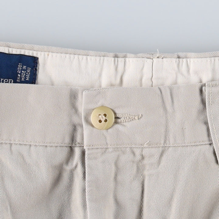 Ralph Lauren Polo by Ralph Lauren ANDREW PANT Two-pleat Chino Pants Men's W35 equivalent cotton Beige type Vintage Second Hand
