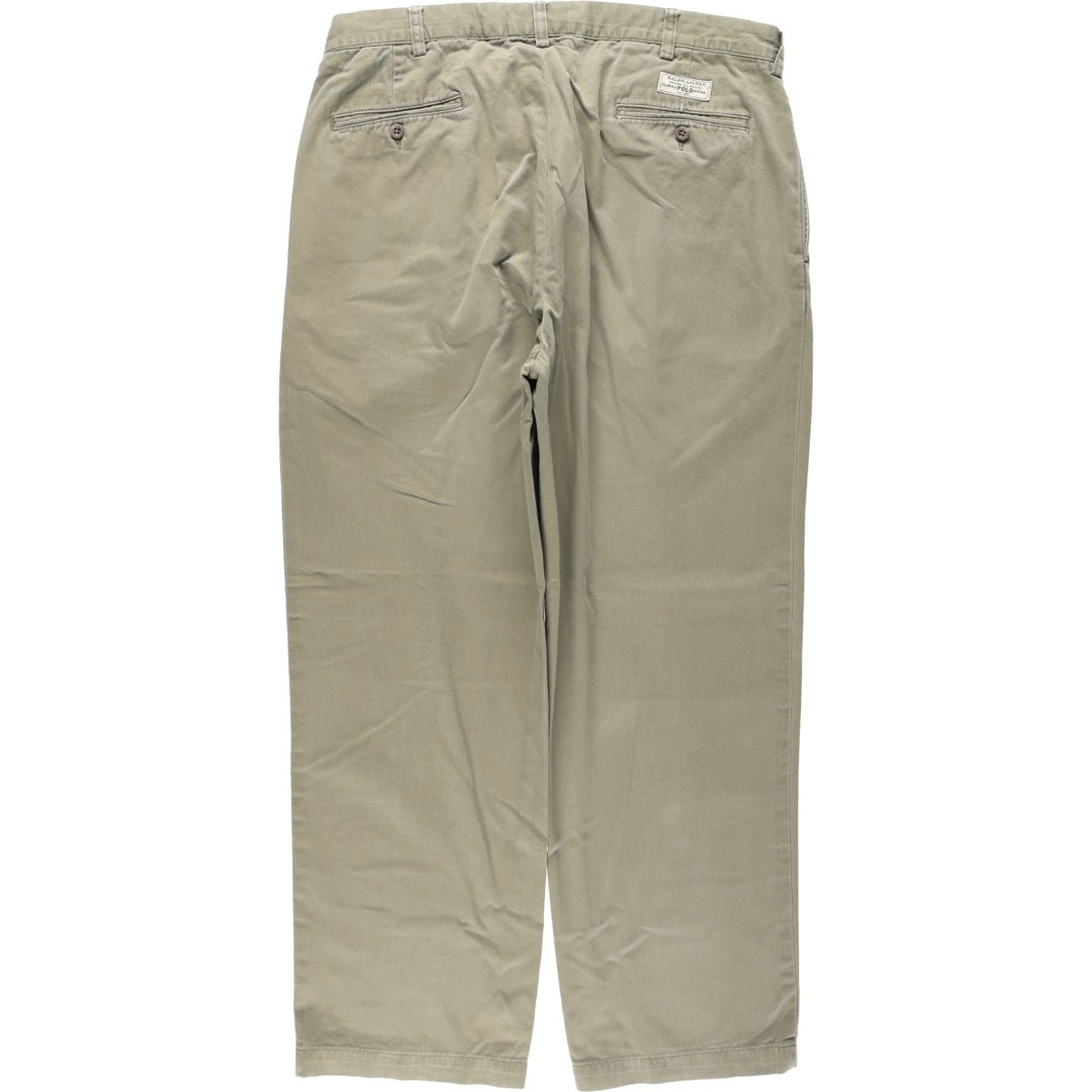Ralph Lauren POLO by Ralph Lauren ANDREW PANT Two-pleat chino pants for men, equivalent to w37 cotton Beige type Vintage Second Hand