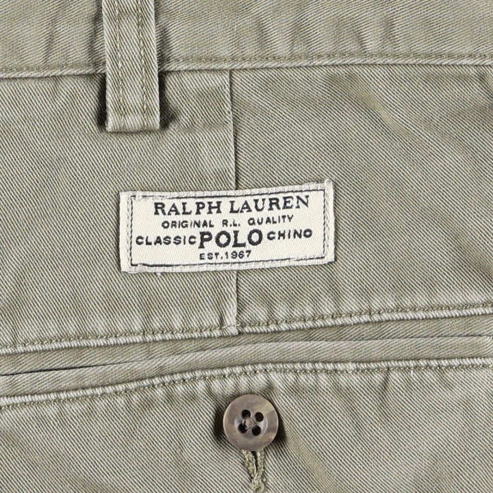 Ralph Lauren POLO by Ralph Lauren ANDREW PANT Two-pleat chino pants for men, equivalent to w37 cotton Beige type Vintage Second Hand