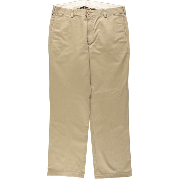 90s-00'S LLBean Standard Fit Chino Pants, Men's W36 (approx.), Vintage cotton beige type brown Vintage Second Hand