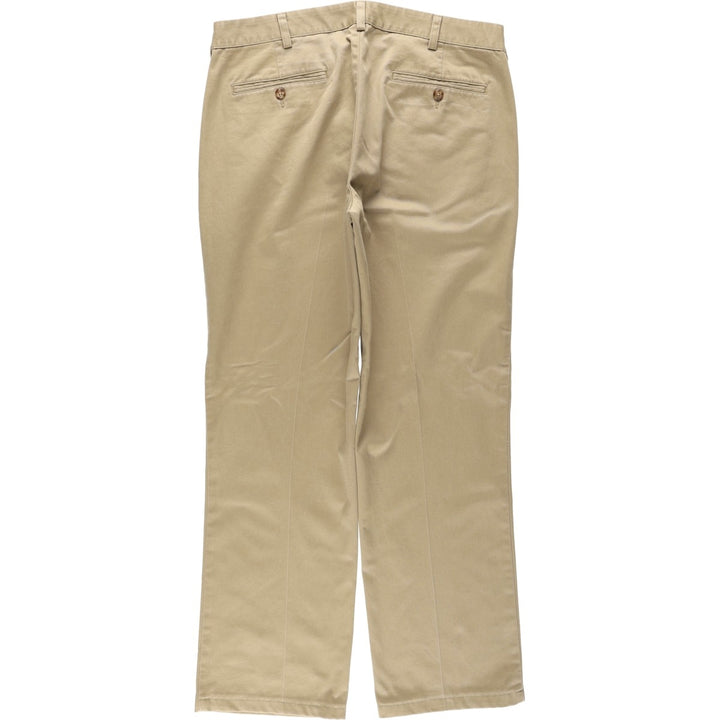 90s-00'S LLBean Standard Fit Chino Pants, Men's W36 (approx.), Vintage cotton beige type brown Vintage Second Hand