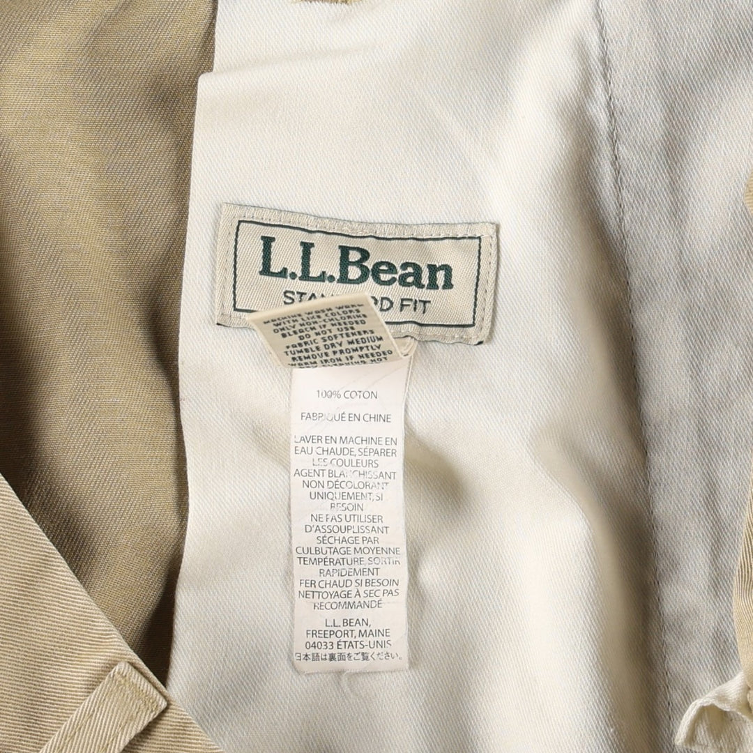 90s-00'S LLBean Standard Fit Chino Pants, Men's W36 (approx.), Vintage cotton beige type brown Vintage Second Hand