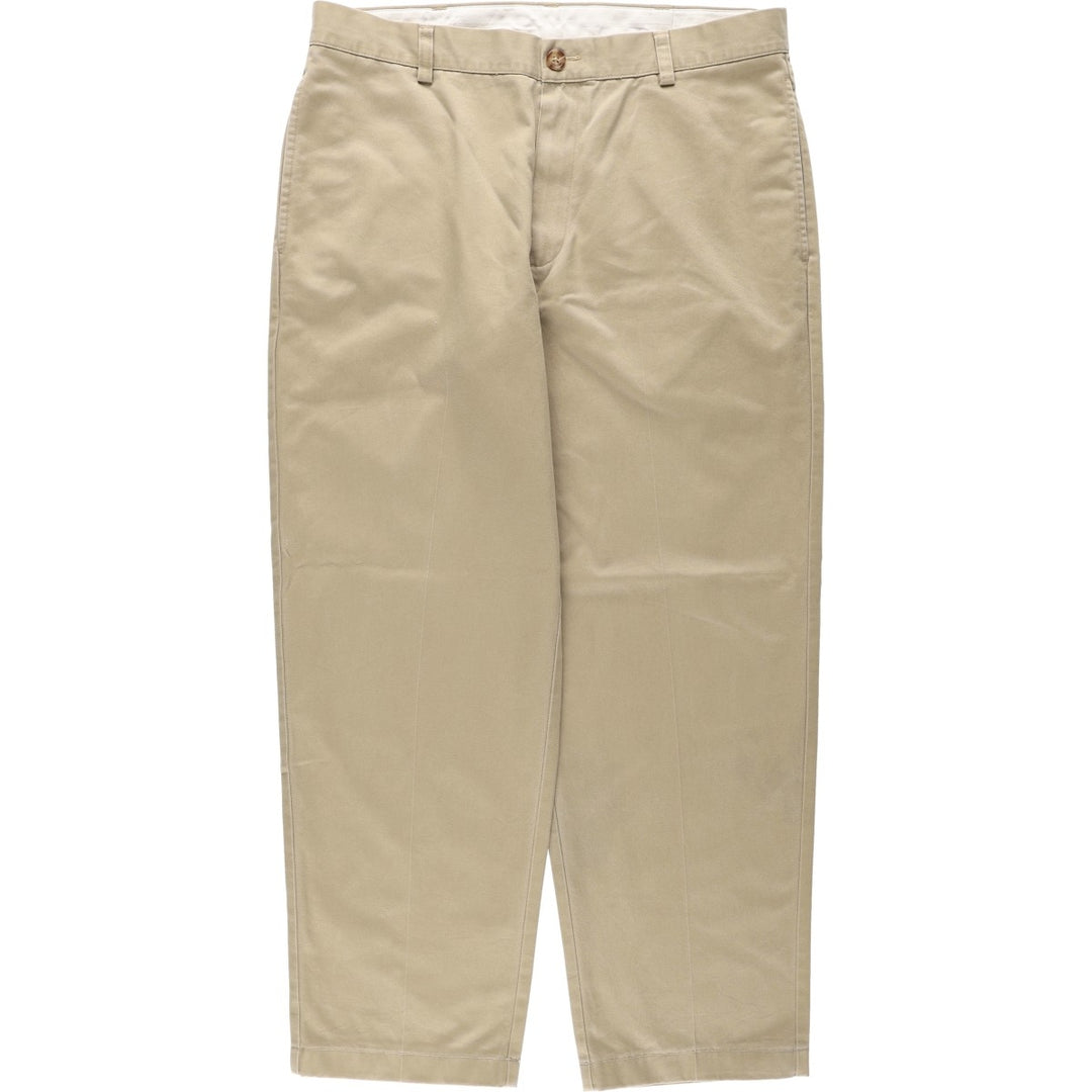 90s-00'S LLBean CLASSIC FIT Chino Pants, Men's W35 (approx.), Vintage cotton Beige type Vintage Second Hand