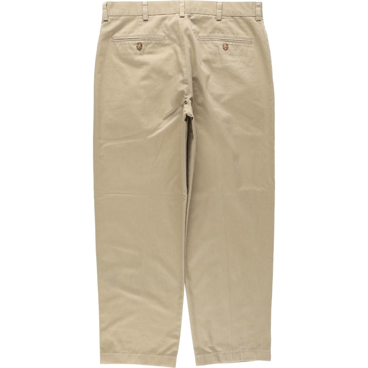 90s-00'S LLBean CLASSIC FIT Chino Pants, Men's W35 (approx.), Vintage cotton Beige type Vintage Second Hand