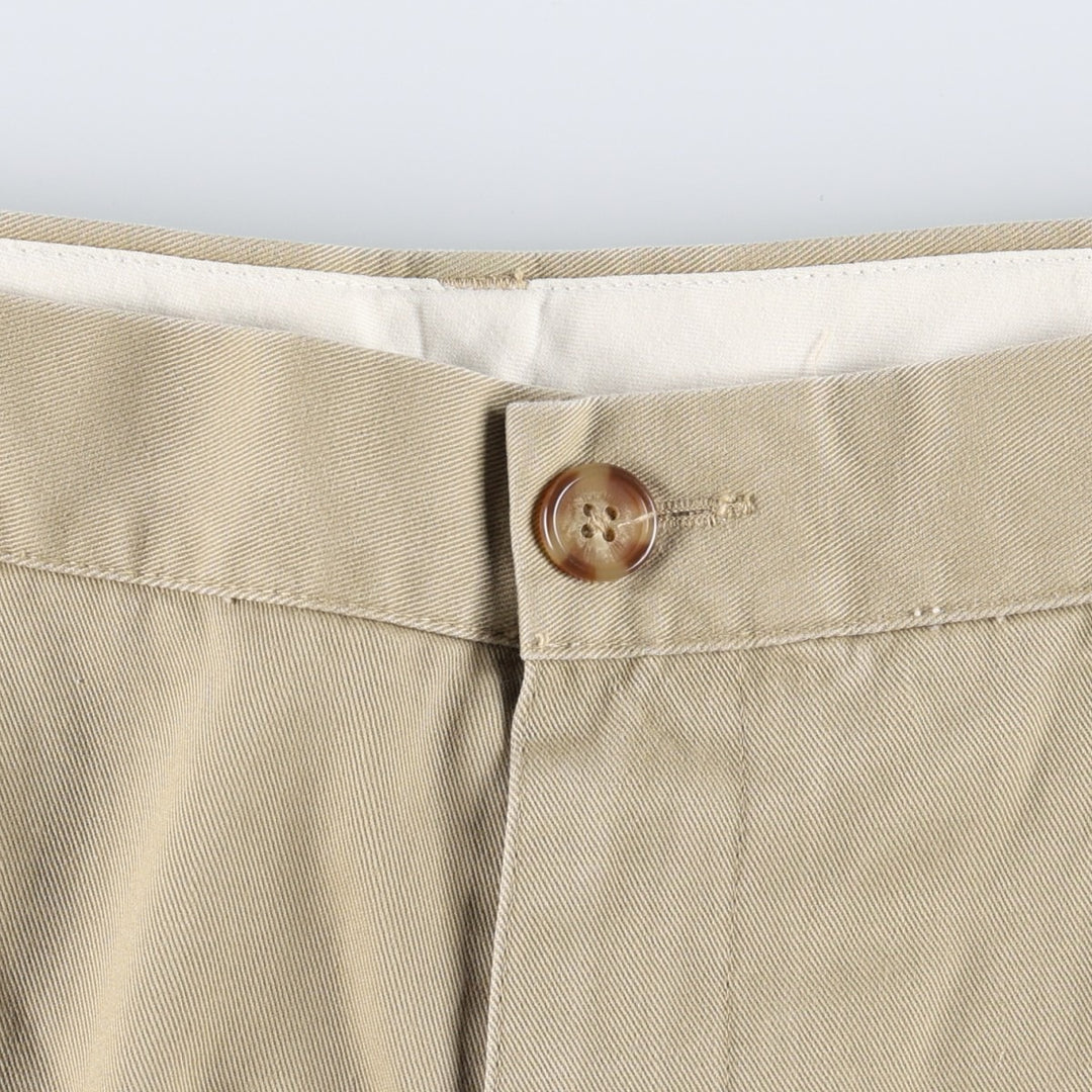 90s-00'S LLBean CLASSIC FIT Chino Pants, Men's W35 (approx.), Vintage cotton Beige type Vintage Second Hand