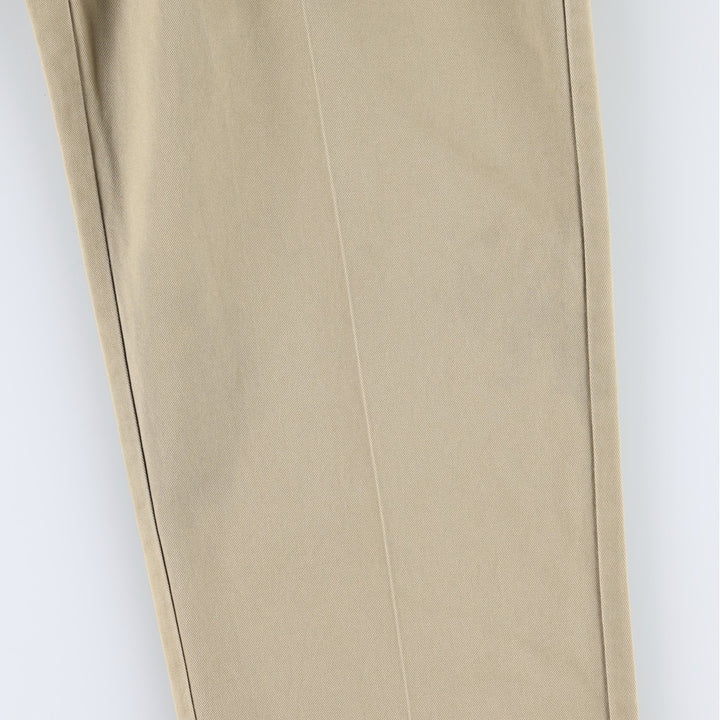 90s-00'S LLBean CLASSIC FIT Chino Pants, Men's W35 (approx.), Vintage cotton Beige type Vintage Second Hand