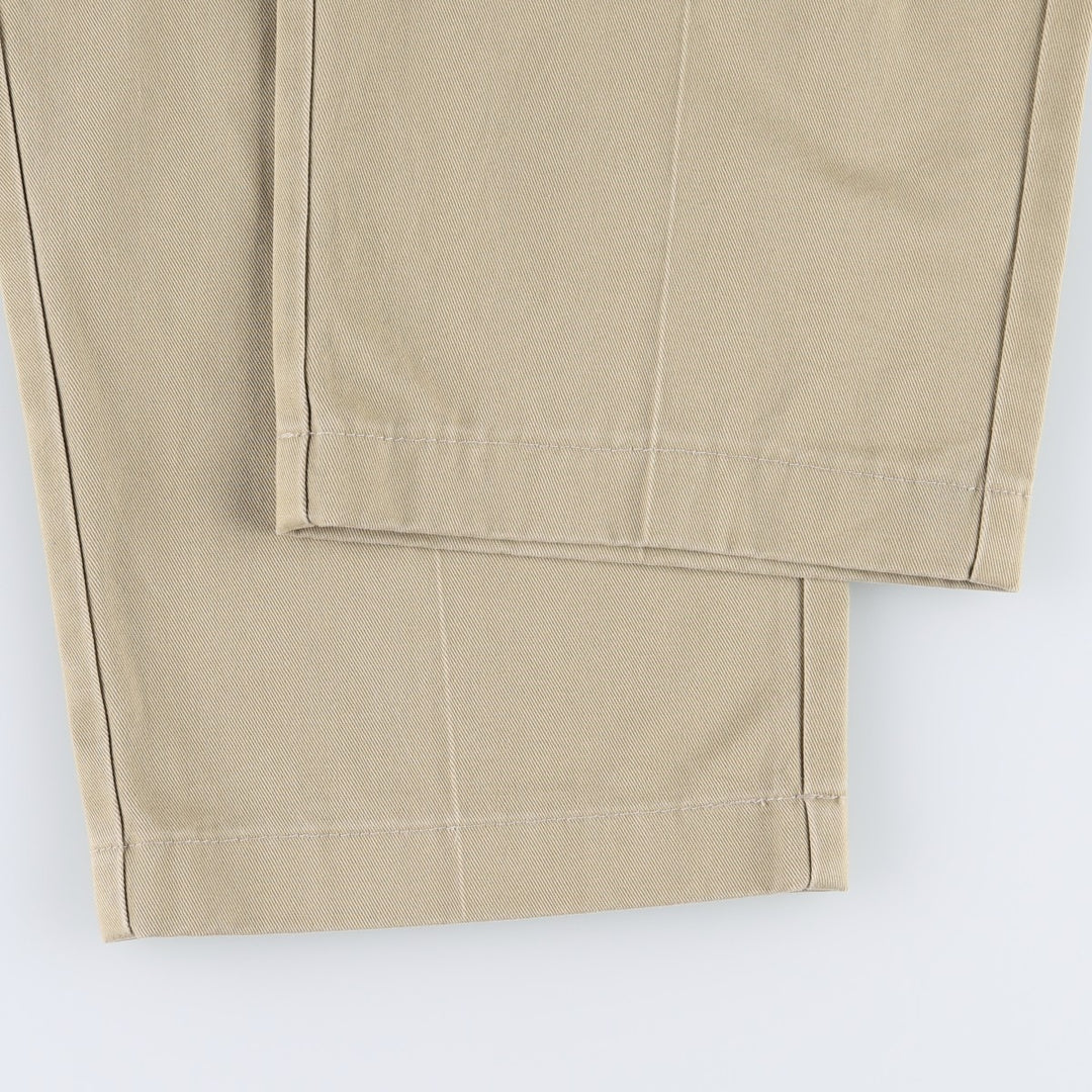 90s-00'S LLBean CLASSIC FIT Chino Pants, Men's W35 (approx.), Vintage cotton Beige type Vintage Second Hand