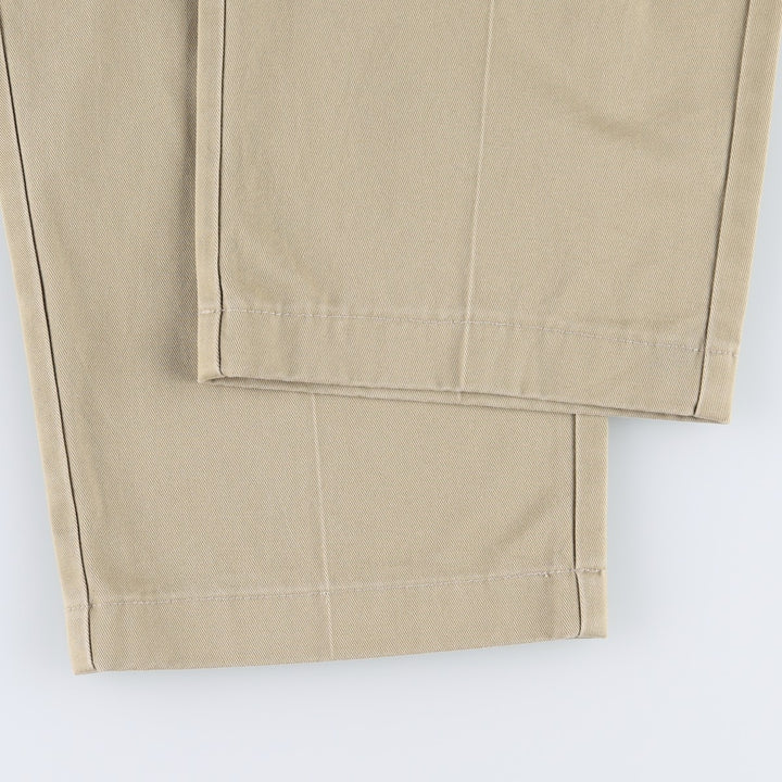 90s-00'S LLBean CLASSIC FIT Chino Pants, Men's W35 (approx.), Vintage cotton Beige type Vintage Second Hand