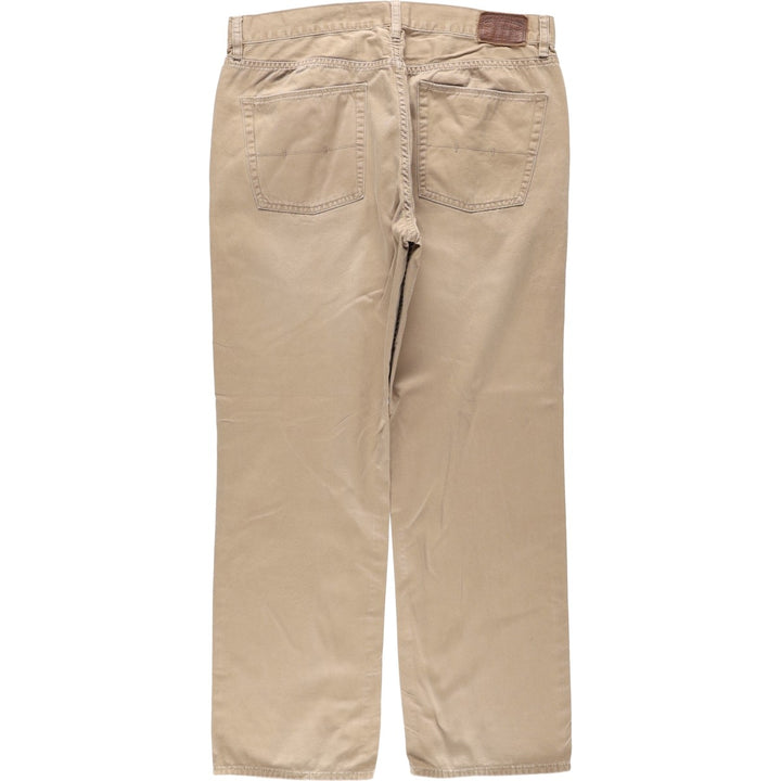 Ralph Lauren 650 STRAIGHT Chino Pants, Men's Size W36 (approx.) cotton beige type brown Vintage Second Hand