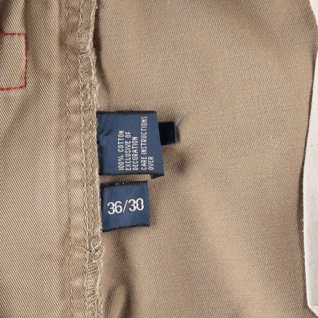 Ralph Lauren 650 STRAIGHT Chino Pants, Men's Size W36 (approx.) cotton beige type brown Vintage Second Hand