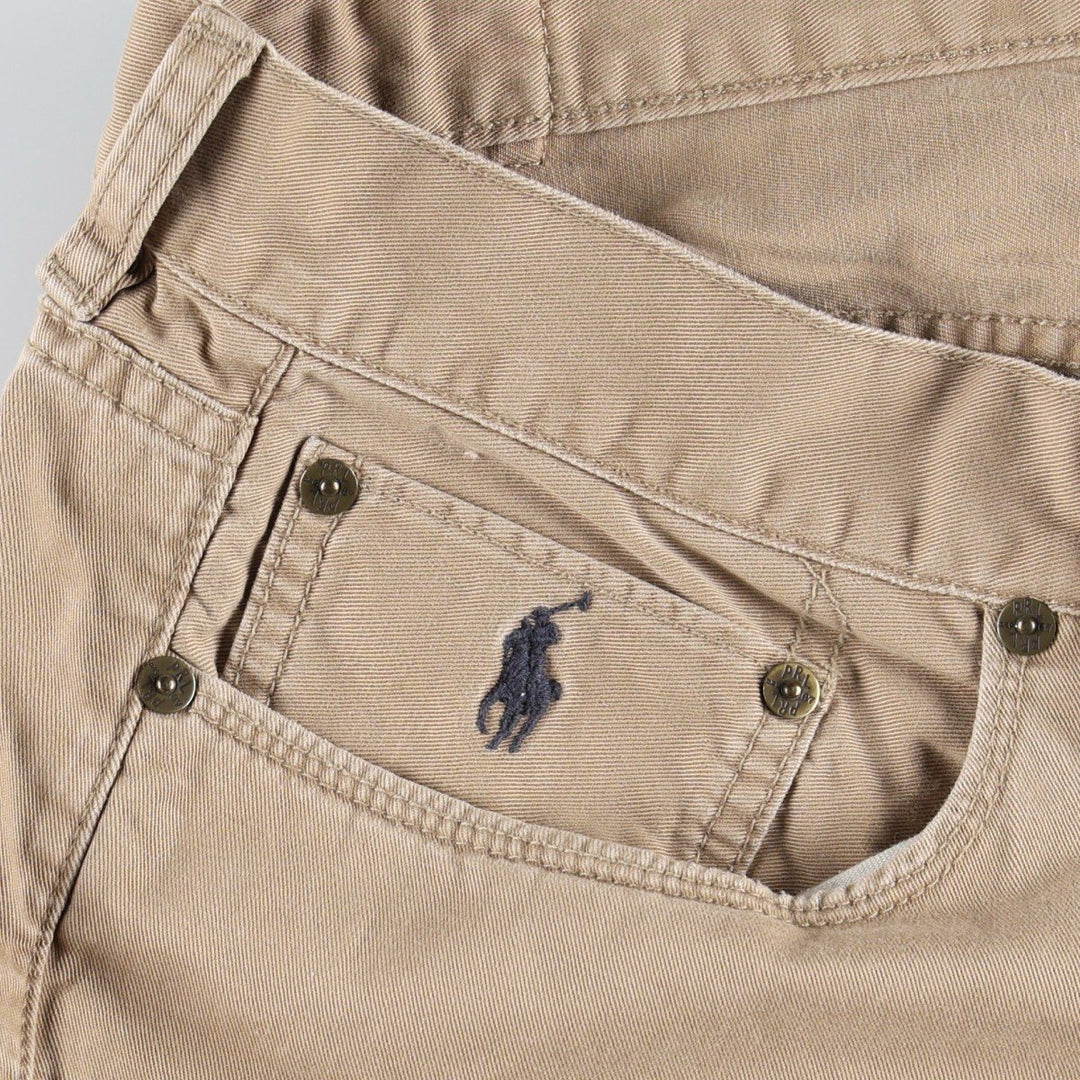 Ralph Lauren 650 STRAIGHT Chino Pants, Men's Size W36 (approx.) cotton beige type brown Vintage Second Hand