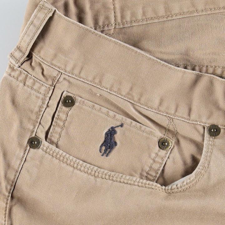 Ralph Lauren 650 STRAIGHT Chino Pants, Men's Size W36 (approx.) cotton beige type brown Vintage Second Hand