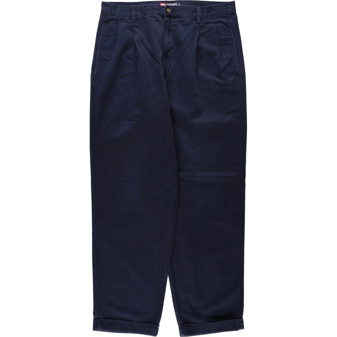 Ralph Lauren CHAPS Chino Pants, Men's W33 (approx.) cotton navy blue type Vintage Second Hand
