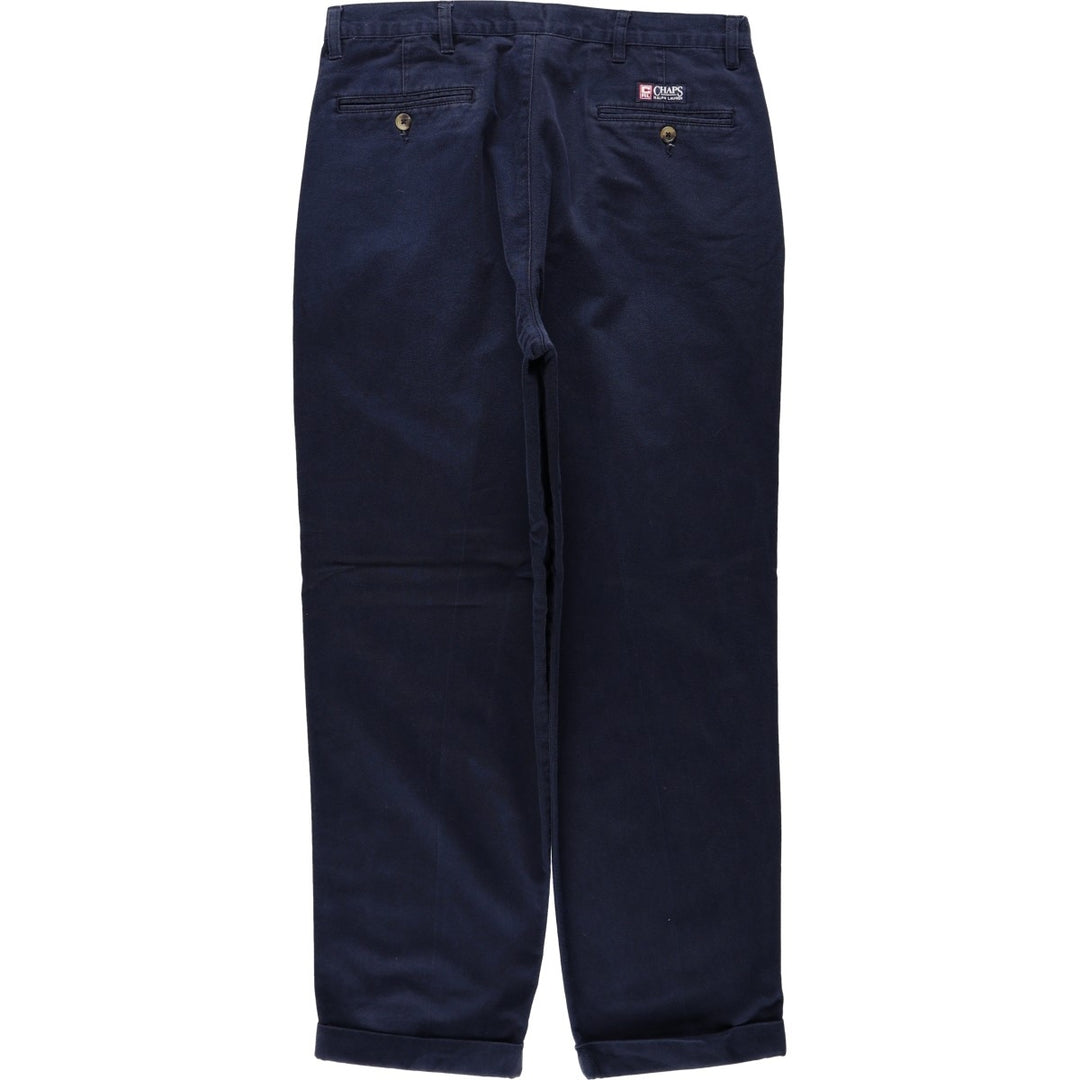 Ralph Lauren CHAPS Chino Pants, Men's W33 (approx.) cotton navy blue type Vintage Second Hand