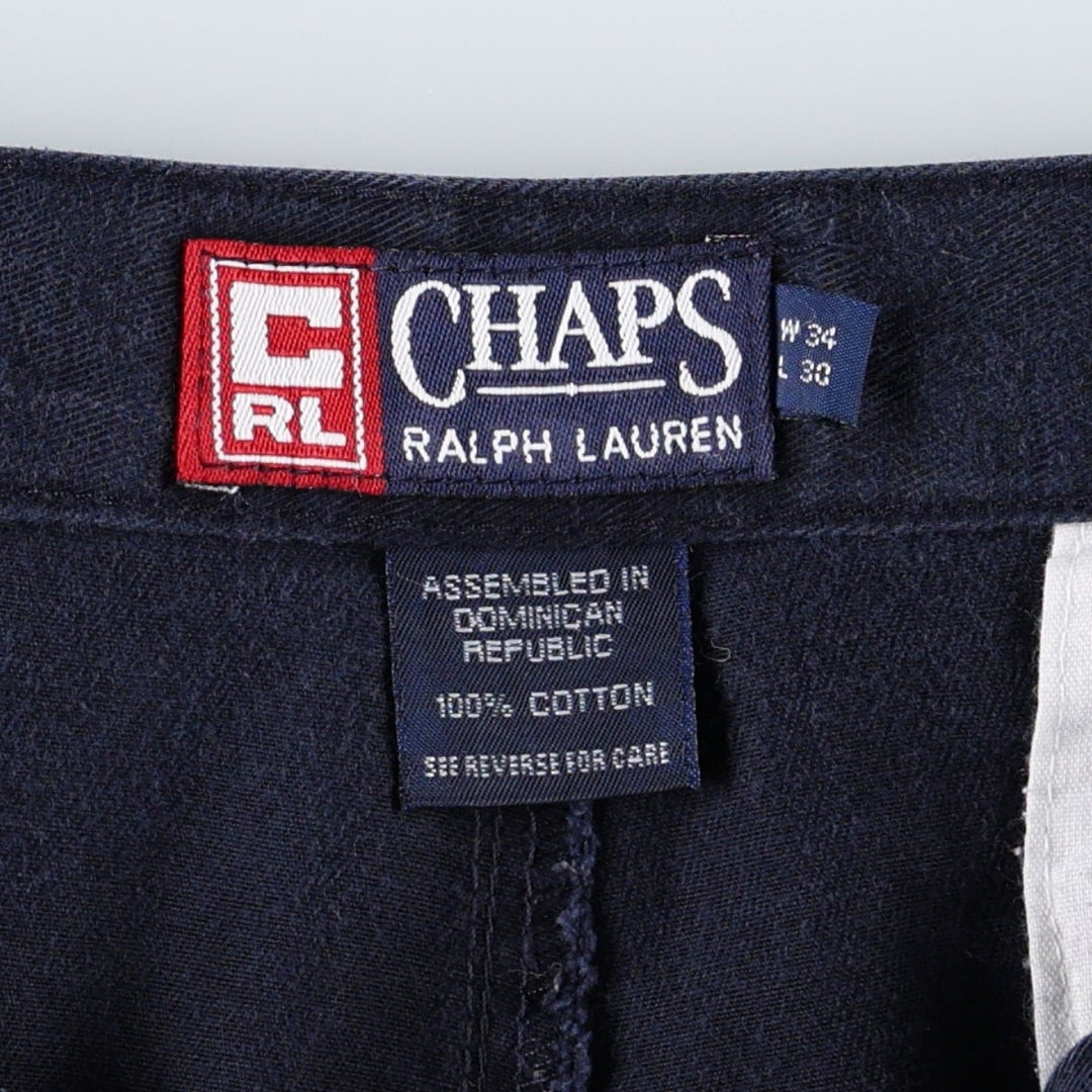 Ralph Lauren CHAPS Chino Pants, Men's W33 (approx.) cotton navy blue type Vintage Second Hand