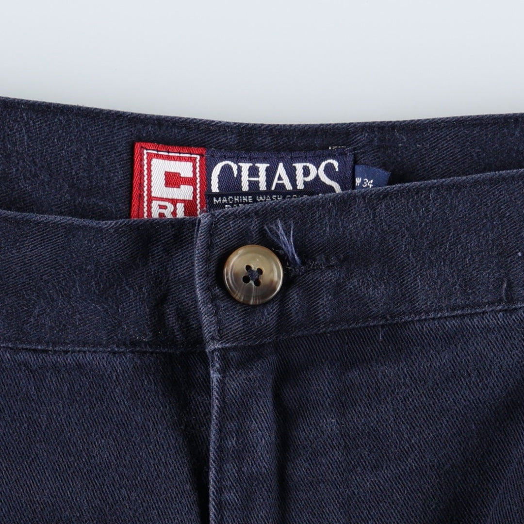 Ralph Lauren CHAPS Chino Pants, Men's W33 (approx.) cotton navy blue type Vintage Second Hand