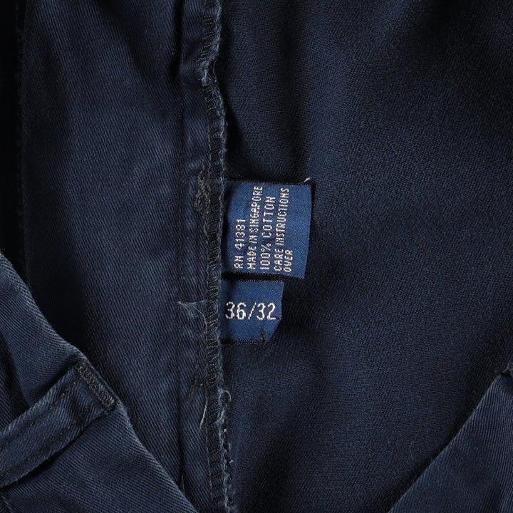 Ralph Lauren POLO by Ralph Lauren HAMMOND PANT, two-pleat chino pants, men's w35 equivalent cotton navy blue type Vintage Second Hand