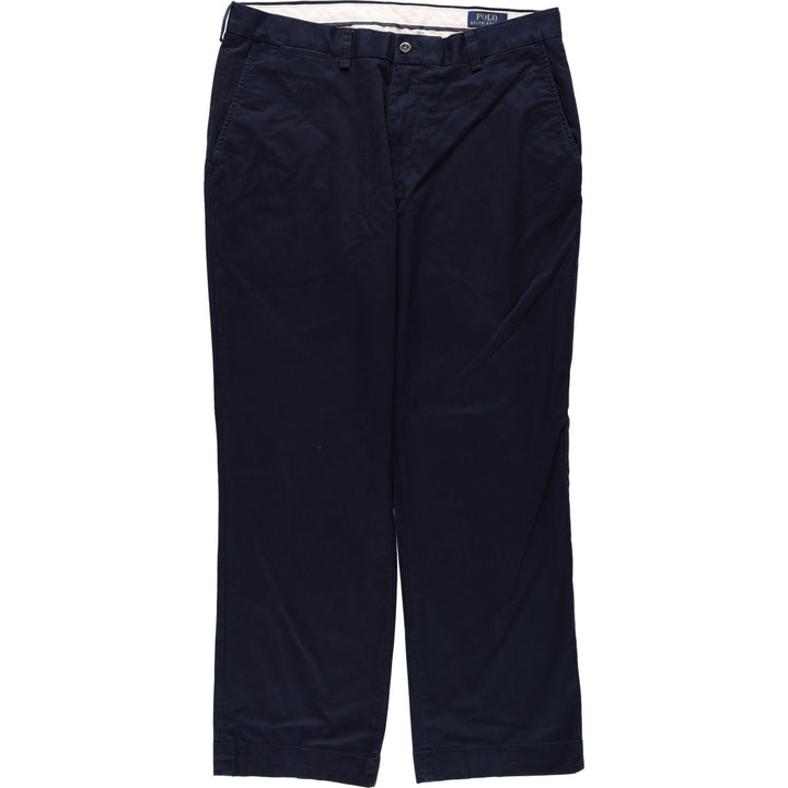 Ralph Lauren POLO RALPH LAUREN STRETCH CLASSIC FIT Chino Pants, Men's W36 (approx.) cotton navy blue type Vintage Second Hand