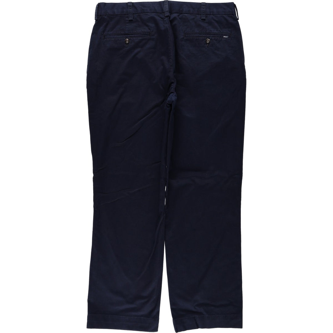 Ralph Lauren POLO RALPH LAUREN STRETCH CLASSIC FIT Chino Pants, Men's W36 (approx.) cotton navy blue type Vintage Second Hand