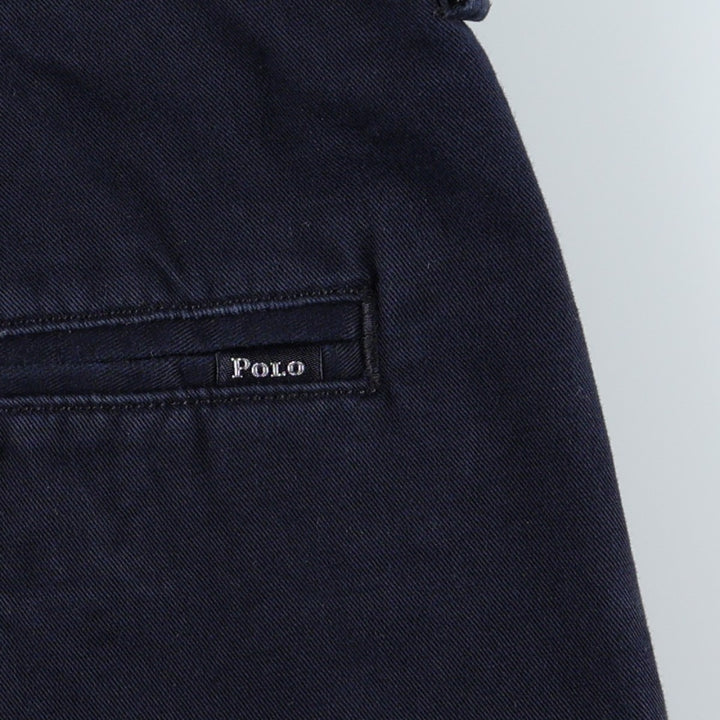 Ralph Lauren POLO RALPH LAUREN STRETCH CLASSIC FIT Chino Pants, Men's W36 (approx.) cotton navy blue type Vintage Second Hand