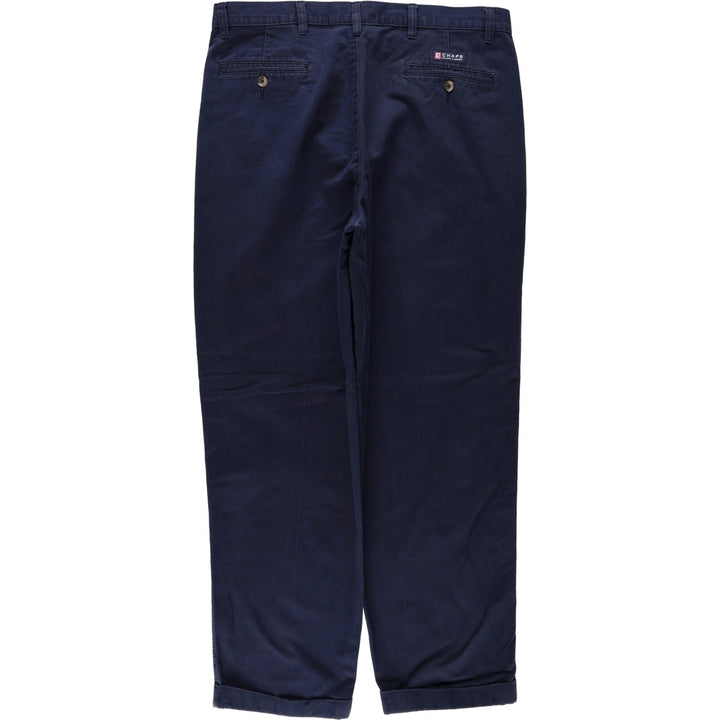 Ralph Lauren CHAPS Chino Pants, Men's W35 (approx.), Two-Pleat. cotton navy blue type Vintage Second Hand