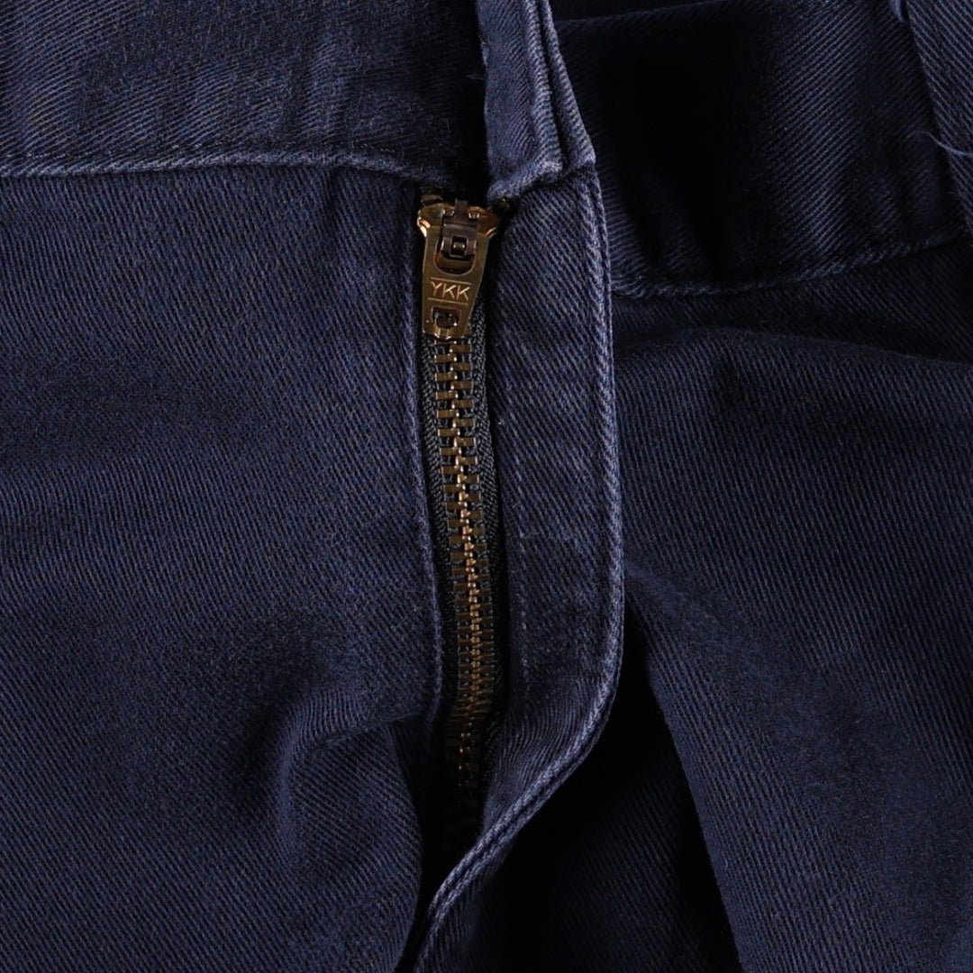 Ralph Lauren CHAPS Chino Pants, Men's W35 (approx.), Two-Pleat. cotton navy blue type Vintage Second Hand
