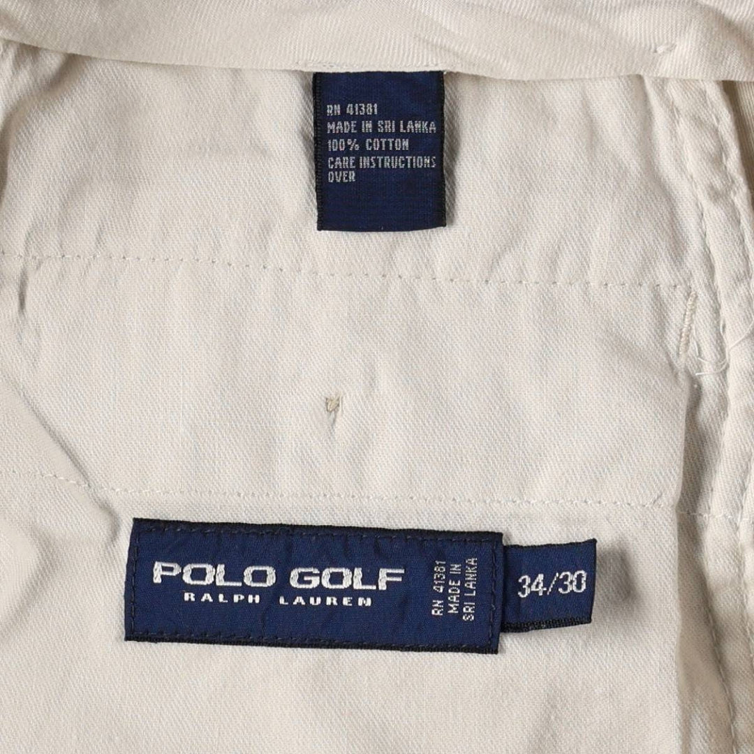 Ralph Lauren POLO GOLF Chino Pants, Men's Size W34 (approx.) cotton Beige type Vintage Second Hand