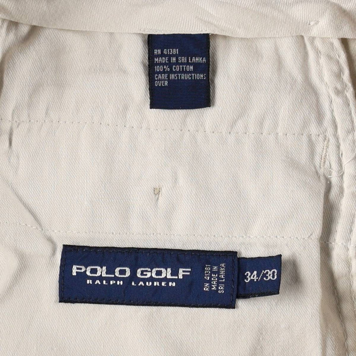 Ralph Lauren POLO GOLF Chino Pants, Men's Size W34 (approx.) cotton Beige type Vintage Second Hand