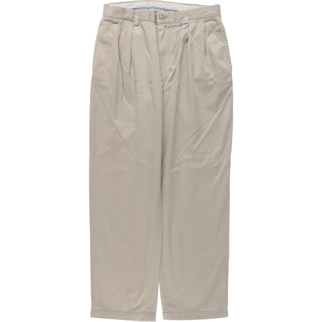 Ralph Lauren POLO RALPH LAUREN CLASSIC FIT PLEATED Chino Pants, Men's Size W33 (approx.) cotton Beige type Vintage Second Hand