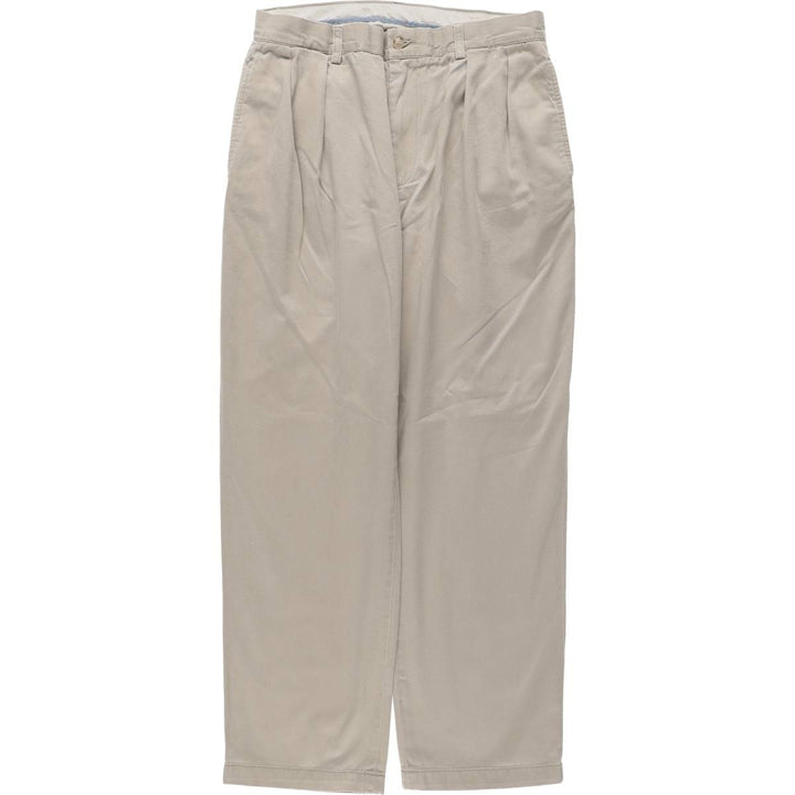 Ralph Lauren POLO RALPH LAUREN CLASSIC FIT PLEATED Chino Pants, Men's Size W33 (approx.) cotton Beige type Vintage Second Hand