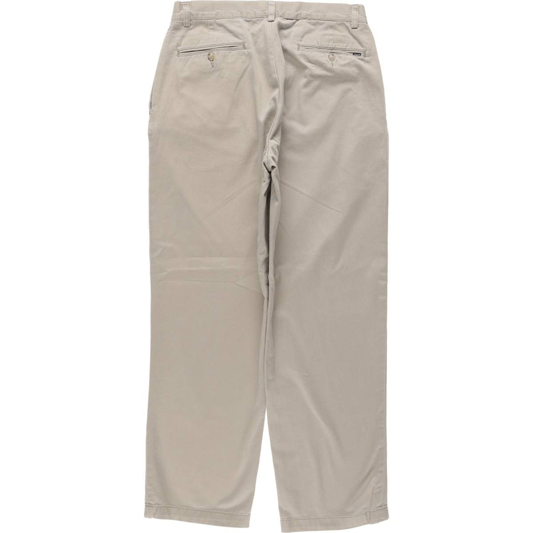 Ralph Lauren POLO RALPH LAUREN CLASSIC FIT PLEATED Chino Pants, Men's Size W33 (approx.) cotton Beige type Vintage Second Hand