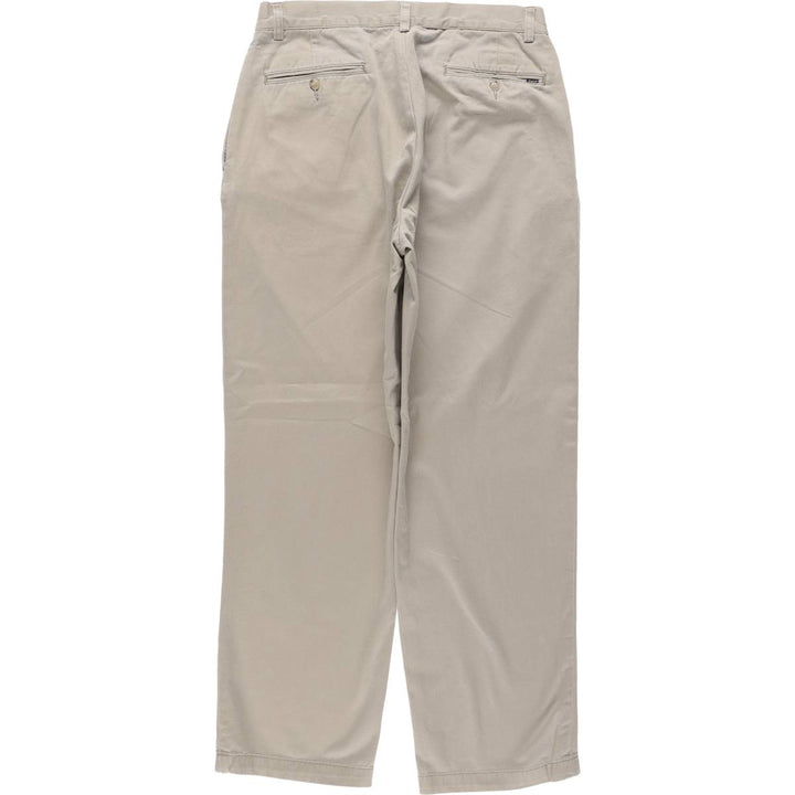 Ralph Lauren POLO RALPH LAUREN CLASSIC FIT PLEATED Chino Pants, Men's Size W33 (approx.) cotton Beige type Vintage Second Hand