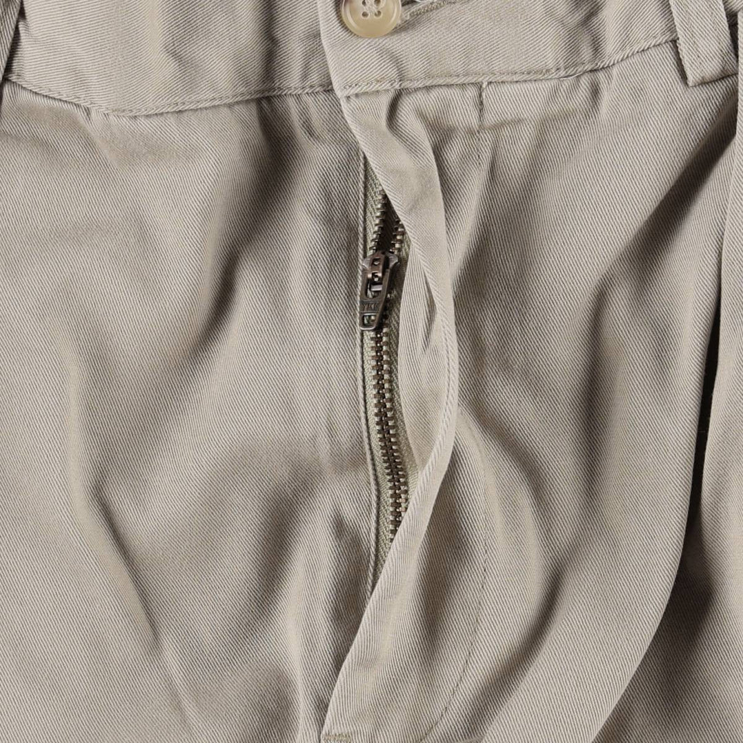 Ralph Lauren POLO RALPH LAUREN CLASSIC FIT PLEATED Chino Pants, Men's Size W33 (approx.) cotton Beige type Vintage Second Hand