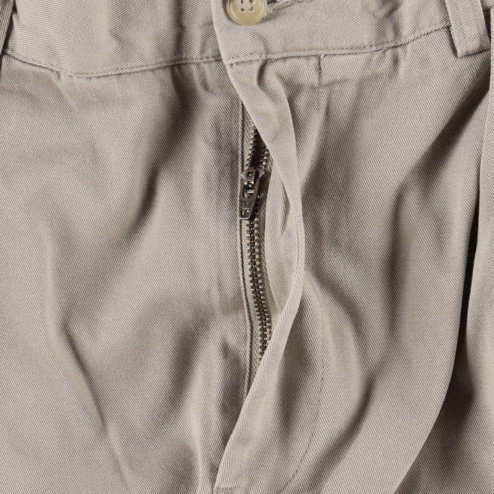 Ralph Lauren POLO RALPH LAUREN CLASSIC FIT PLEATED Chino Pants, Men's Size W33 (approx.) cotton Beige type Vintage Second Hand