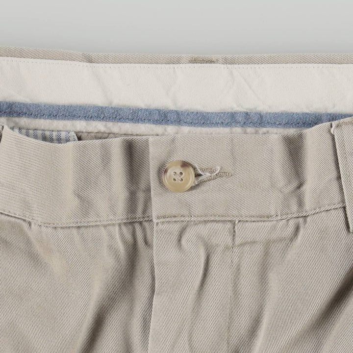 Ralph Lauren POLO RALPH LAUREN CLASSIC FIT PLEATED Chino Pants, Men's Size W33 (approx.) cotton Beige type Vintage Second Hand