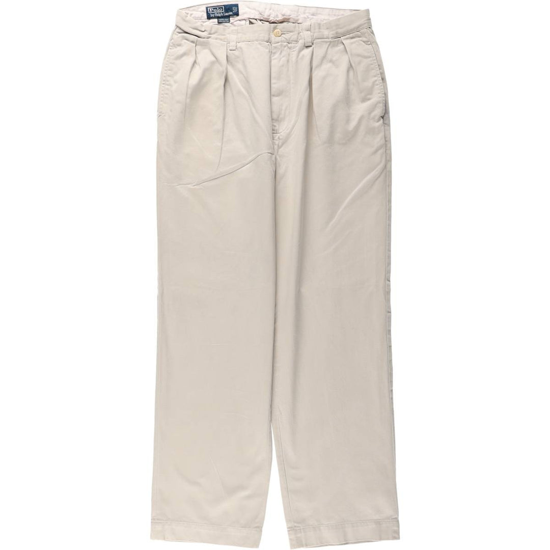 Ralph Lauren Polo by Ralph Lauren ANDREW PANT Two-Pleat Chino Pants Men's W31 (approx.) cotton Beige type Vintage Second Hand