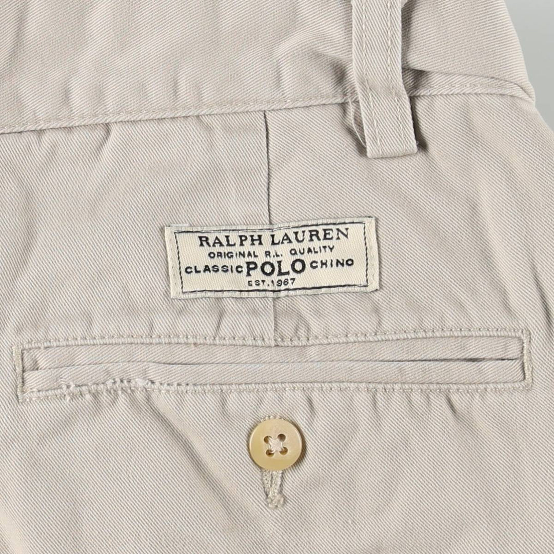 Ralph Lauren Polo by Ralph Lauren ANDREW PANT Two-Pleat Chino Pants Men's W31 (approx.) cotton Beige type Vintage Second Hand