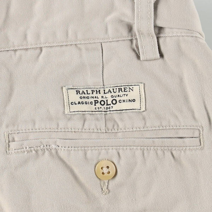 Ralph Lauren Polo by Ralph Lauren ANDREW PANT Two-Pleat Chino Pants Men's W31 (approx.) cotton Beige type Vintage Second Hand