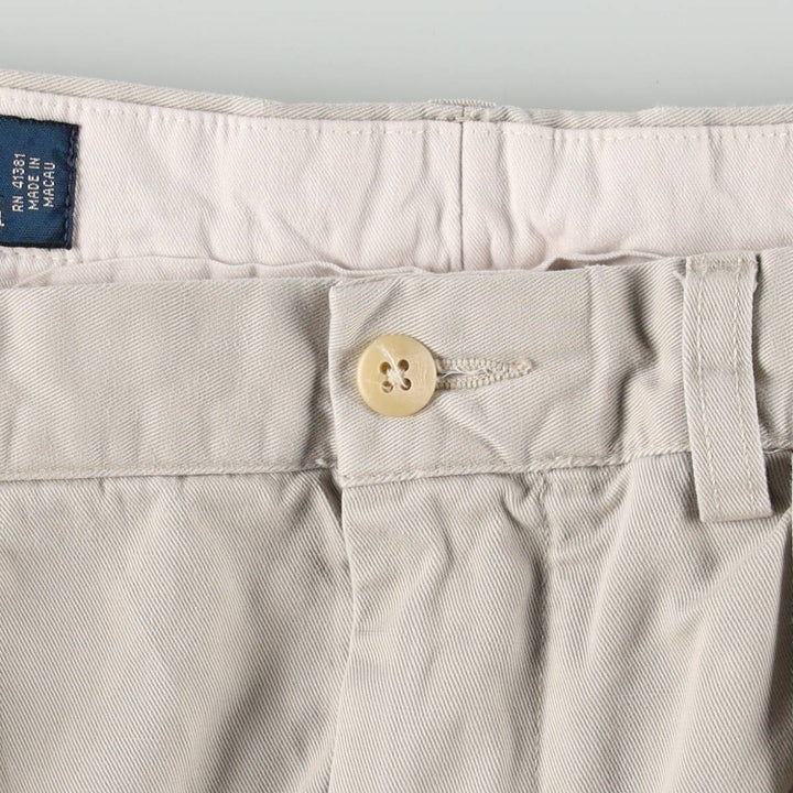 Ralph Lauren Polo by Ralph Lauren ANDREW PANT Two-Pleat Chino Pants Men's W31 (approx.) cotton Beige type Vintage Second Hand