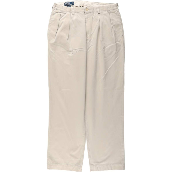 Ralph Lauren Polo by Ralph Lauren ANDREW PANT Two-pleat Chino Pants Men's W35 equivalent cotton Beige type Vintage Second Hand