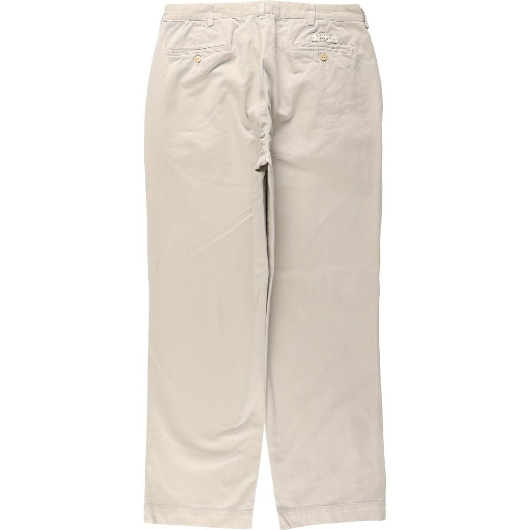 Ralph Lauren Polo by Ralph Lauren ANDREW PANT Two-pleat Chino Pants Men's W35 equivalent cotton Beige type Vintage Second Hand