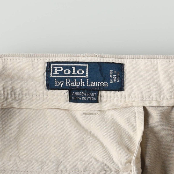 Ralph Lauren Polo by Ralph Lauren ANDREW PANT Two-pleat Chino Pants Men's W35 equivalent cotton Beige type Vintage Second Hand